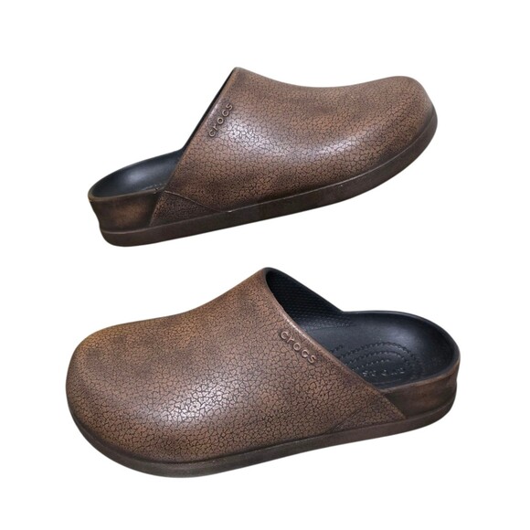 Crocs Dylan Burnished Clogs Womens Size 7 Brown New No Box - Picture 2 of 11